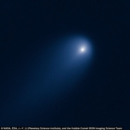 哈勃望遠鏡觀測到的ISON彗星圖像 哈勃望遠鏡觀測到的ISON彗星圖像