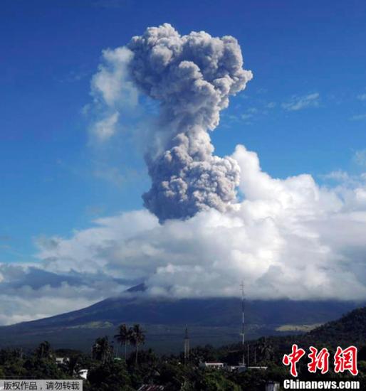 菲律賓馬榮火山小規模噴發 菲律賓馬榮火山小規模噴發