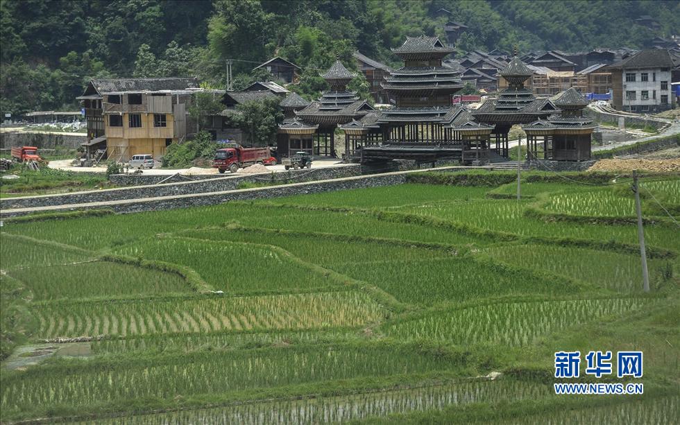 肇興侗寨一景(6月20日攝)。 肇興侗寨一景(6月20日攝)。