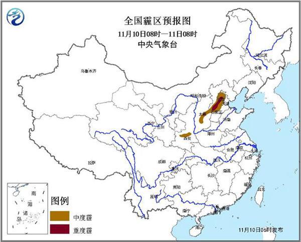 霾黃色預(yù)警:北京河北等部分地區(qū)有重度霾