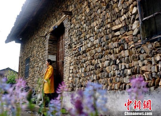 德興市李宅鄉的石頭屋成為鄉村旅游的獨特風景。3月29日拍攝。 王昊陽 攝