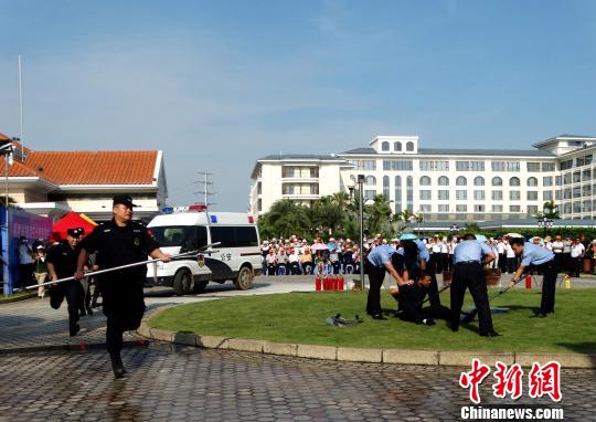福建旅游業界應急演練反恐為主要內容
